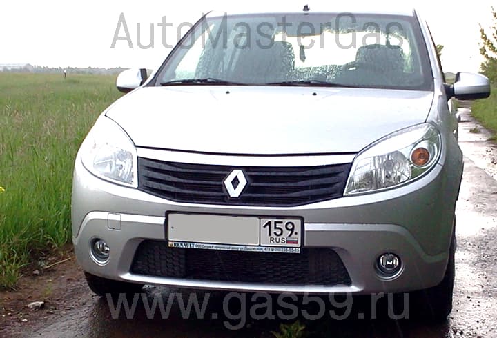 Монтаж ГБО на Renault Sandero 1.6, ГБО 4 поколения Landi Renzo EVO, с баллоном 54 литров