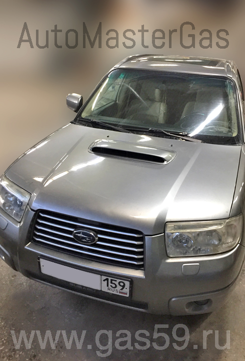 Монтаж ГБО на Subaru Forester 2007г, ГБО 4 поколения LANDIRENZO (Италия) с тороидальным баллоном на 53 л.