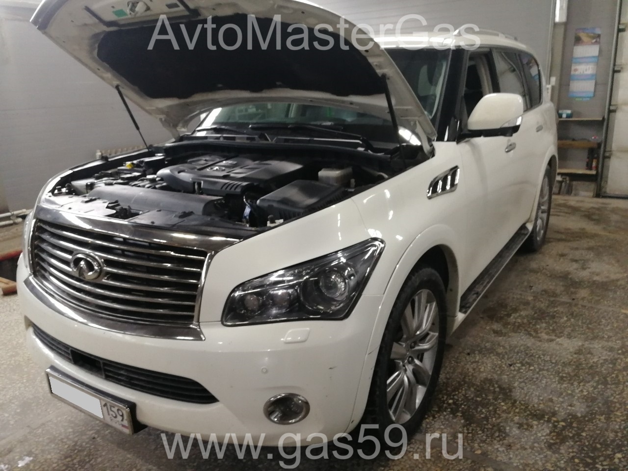 Монтаж ГБО на Infiniti QX56 II 2011г., ГБО 4 поколения, пропан STAG (Польша), двигатель 5.6л. V8