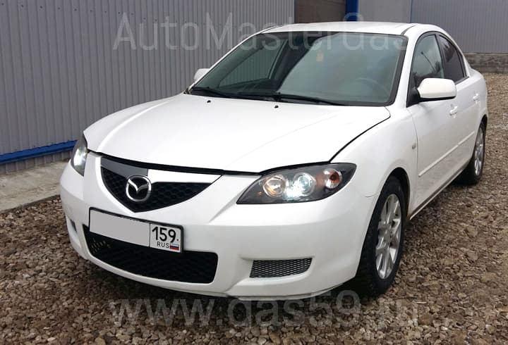 Монтаж метанового ГБО на Mazda 3 1.6, ГБО 4 поколения Romano AIS (Италия), с баллоном 100 литров (25 куб.)