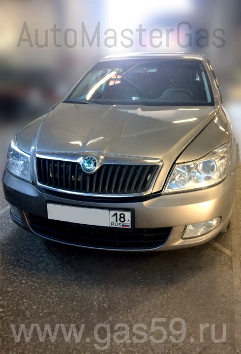 Монтаж ГБО на Skoda Octavia 1.6, ГБО 4 поколения LANDIRENZO, c тороидальным баллоном на 53 л.