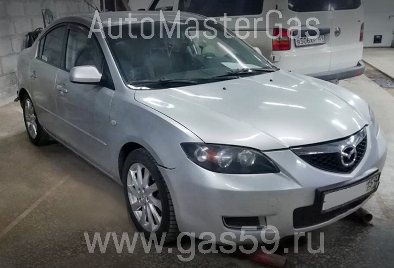 Монтаж ГБО на Mazda 3 2008г., ГБО 4 поколения, метан LANDIRENZO (Италия), двигатель 1.6л., 4 цилиндра.