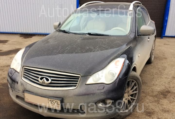 Монтаж ГБО на Infiniti ЕX35 3.5 , ГБО 4 поколения LandiRenzo EVO (Италия), с тороидальным баллоном 54 л.