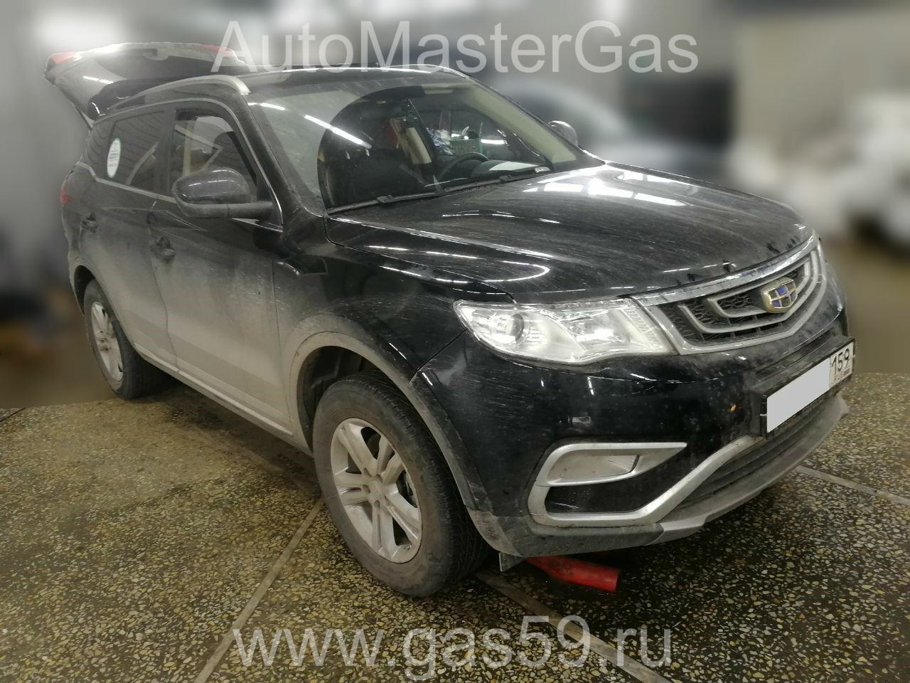 Монтаж ГБО на Geely Atlas 2019г., ГБО 4 поколения, метан LANDIRENZO (Италия), двигатель 2.0л. 4 цилиндра