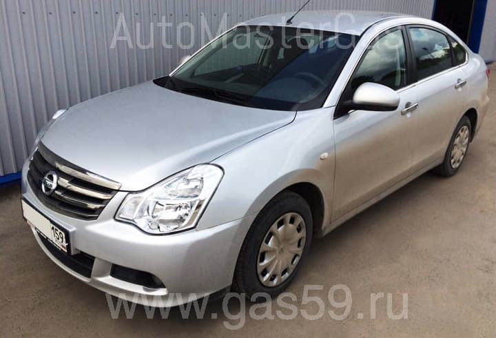 Монтаж ГБО на Nissan Almera 1.6, ГБО 4 поколения Landi Renzo, цилиндрический баллон на 60 л.