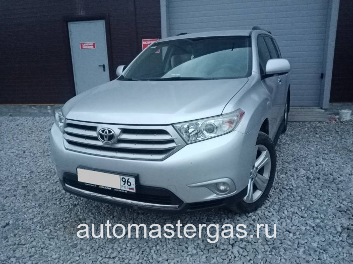 Монтаж ГБО на Toyota Highlander 2011г., ГБО 4 поколения, пропан LANDIRENZO (Италия), двигатель 3.5л. 6 цилиндров