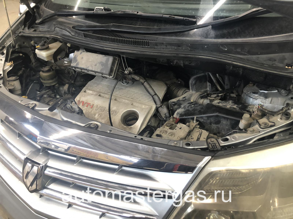 Монтаж ГБО на Toyota Alphard 2005г., ГБО 4 поколения, пропан DIGITRONIC (Италия), двигатель 3.0л. 6 цилиндров