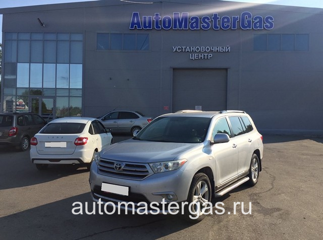 Монтаж ГБО на Toyota Highlander 2012г., ГБО 4 поколения, пропан LANDI RENZO (Италия), двигатель 3.5л. 6 цилиндров