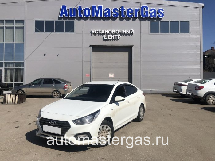 Монтаж ГБО на Hyundai Solaris 2017г., ГБО 4 поколения, пропан LANDI RENZO (Италия), двигатель 1.6л. 4 цилиндра