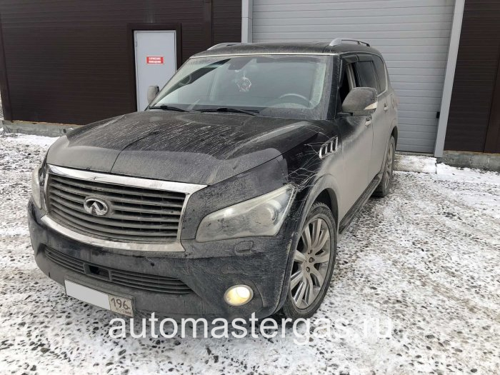 Монтаж ГБО на Infiniti QХ56 2011г., ГБО 4 поколения, пропан STAG (Польша), двигатель 5.5л. 8 цилиндров