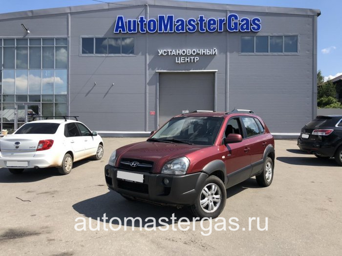 Монтаж ГБО на Hyundai Tucson 2006г., ГБО 4 поколения, пропан LANDI RENZO (Италия), двигатель 2.7л. 6 цилиндров