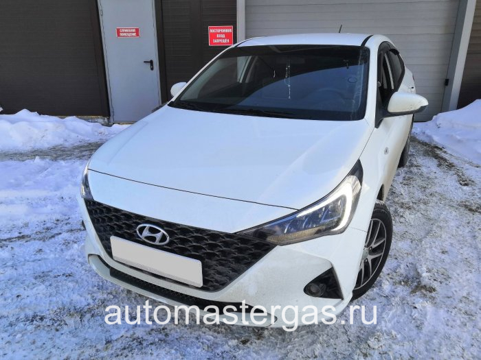 Монтаж ГБО на Hyundai Solaris 2021г., ГБО 4 поколения, пропан LANDI RENZO (Италия), двигатель 1.6л. 4 цилиндра