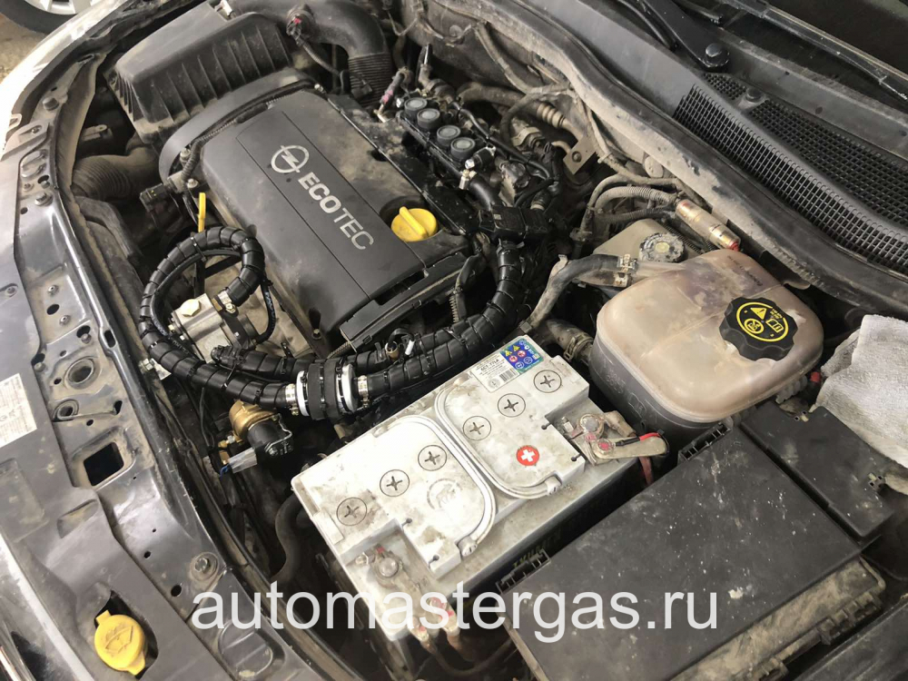 Монтаж ГБО на Opel Astra 2013г., ГБО 4 поколения, пропан LANDI RENZO (Италия), двигатель 1.8л. 4 цилиндра