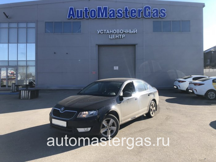 Монтаж ГБО на Skoda Octavia 2016г., ГБО 4 поколения, метан LANDI RENZO (Италия), двигатель 1.6л. 4 цилиндра