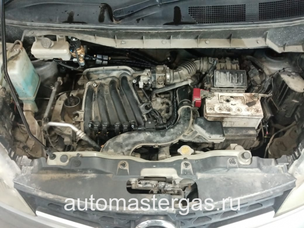 Монтаж ГБО на Nissan Vanette 2011г., ГБО 4 поколения, пропан LANDIRENZO (Италия), двигатель 1.6л. 4 цилиндра