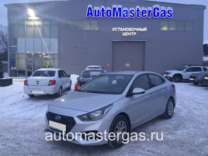 Монтаж ГБО на Hyundai Solaris 2017г., ГБО 4 поколения, пропан LANDI RENZO (Италия), двигатель 1.4л. 4 цилиндра