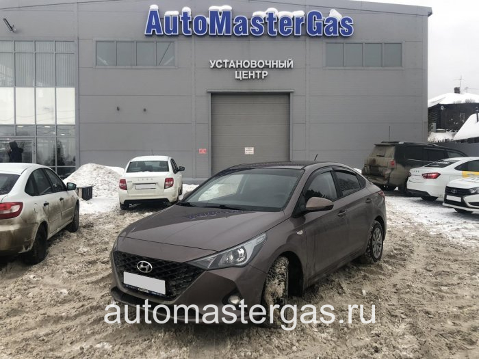 Монтаж ГБО на Hyundai Solaris 2020г., ГБО 4 поколения, пропан LANDIRENZO (Италия), двигатель 1.6л. 4 цилиндра