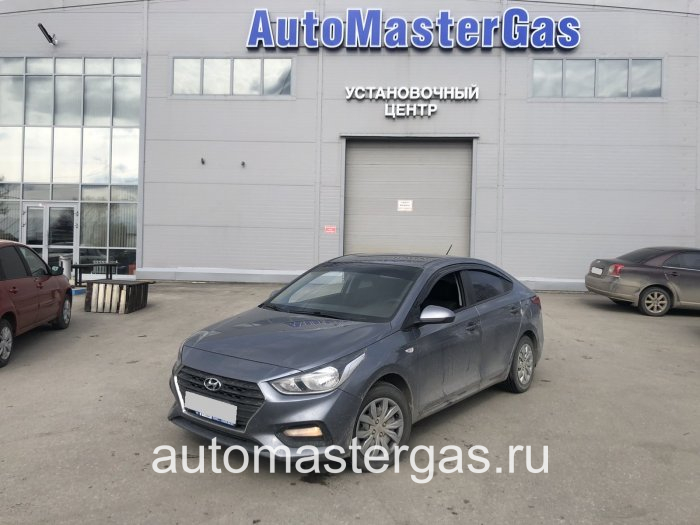 Монтаж ГБО на Hyundai Solaris 2018г., ГБО 4 поколения, метан LANDI RENZO (Италия), двигатель 1.6л. 4 цилиндра