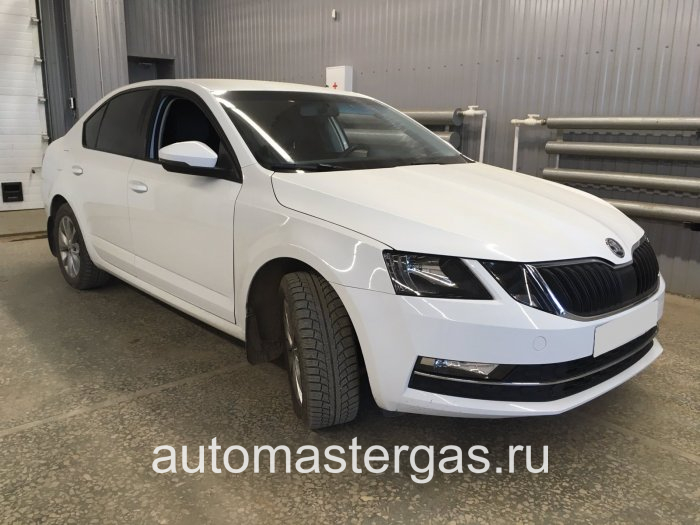 Монтаж ГБО на Skoda Octavia 2019г., ГБО 4 поколения, метан LANDI RENZO (Италия), двигатель 1.6л. 4 цилиндра