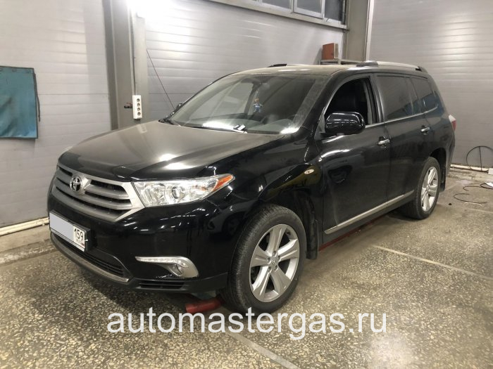 Монтаж ГБО на Toyota Highlander 2013г., ГБО 4 поколения, метан LANDIRENZO (Италия), двигатель 3.5л. 6 цилиндров
