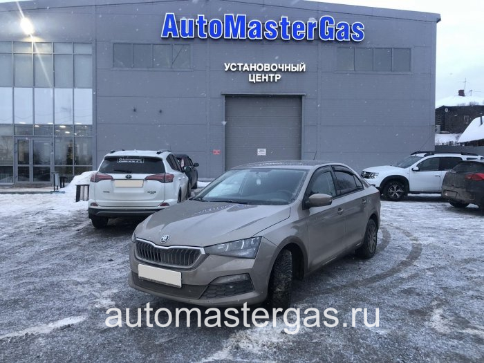 ГБО 4 поколения на Skoda Rapid 2021г., пропан LANDI RENZO (Италия), двигатель 1.6л. 4 цилиндра