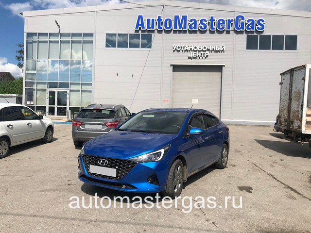 Монтаж ГБО на Hyundai Solaris 2020г., ГБО 4 поколения, метан LANDI RENZO (Италия), двигатель 1.6л. 4 цилиндра