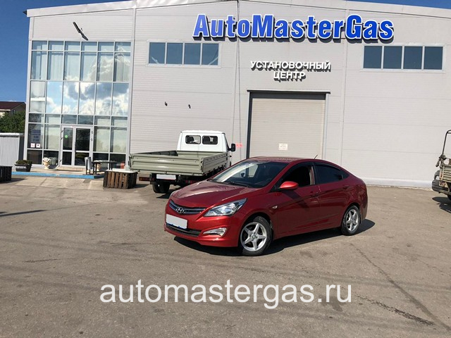 Монтаж ГБО на Hyundai Solaris 2020г., ГБО 4 поколения, метан LANDI RENZO (Италия), двигатель 1.4л. 4 цилиндра