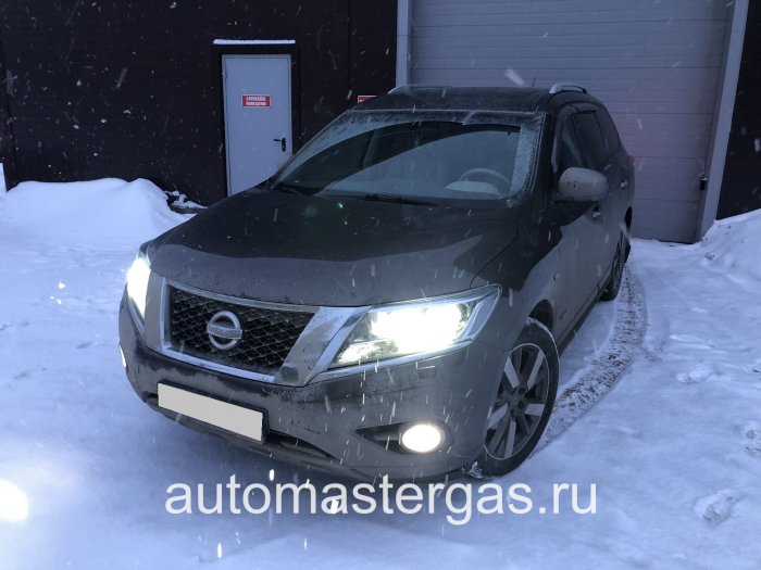 Монтаж ГБО на Nissan Pathfinder  2014г., ГБО 4 поколения, пропан LANDI RENZO (Италия), двигатель 2.5л. 4 цилиндра