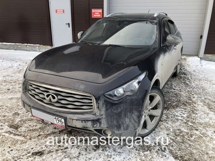 Монтаж ГБО на Infiniti FX50 Sport 2009г., ГБО 4 поколения, пропан LANDIRENZO (Италия), двигатель 5.0л. 8 цилиндров