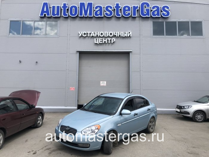 Монтаж ГБО на Hyundai Verna 2008г., ГБО 4 поколения, пропан LANDI RENZO (Италия), двигатель 1.4л. 4 цилиндра