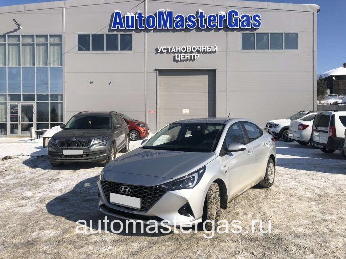 Монтаж ГБО на Hyundai Solaris 2021г., ГБО 4 поколения, пропан LANDI RENZO (Италия), двигатель 1.6л. 4 цилиндра