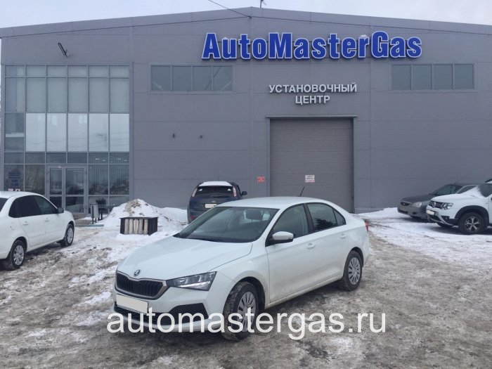 Монтаж ГБО на Skoda Rapid 2021г., ГБО 4 поколения, метан OMVL (Турция), двигатель 1.6л. 4 цилиндра